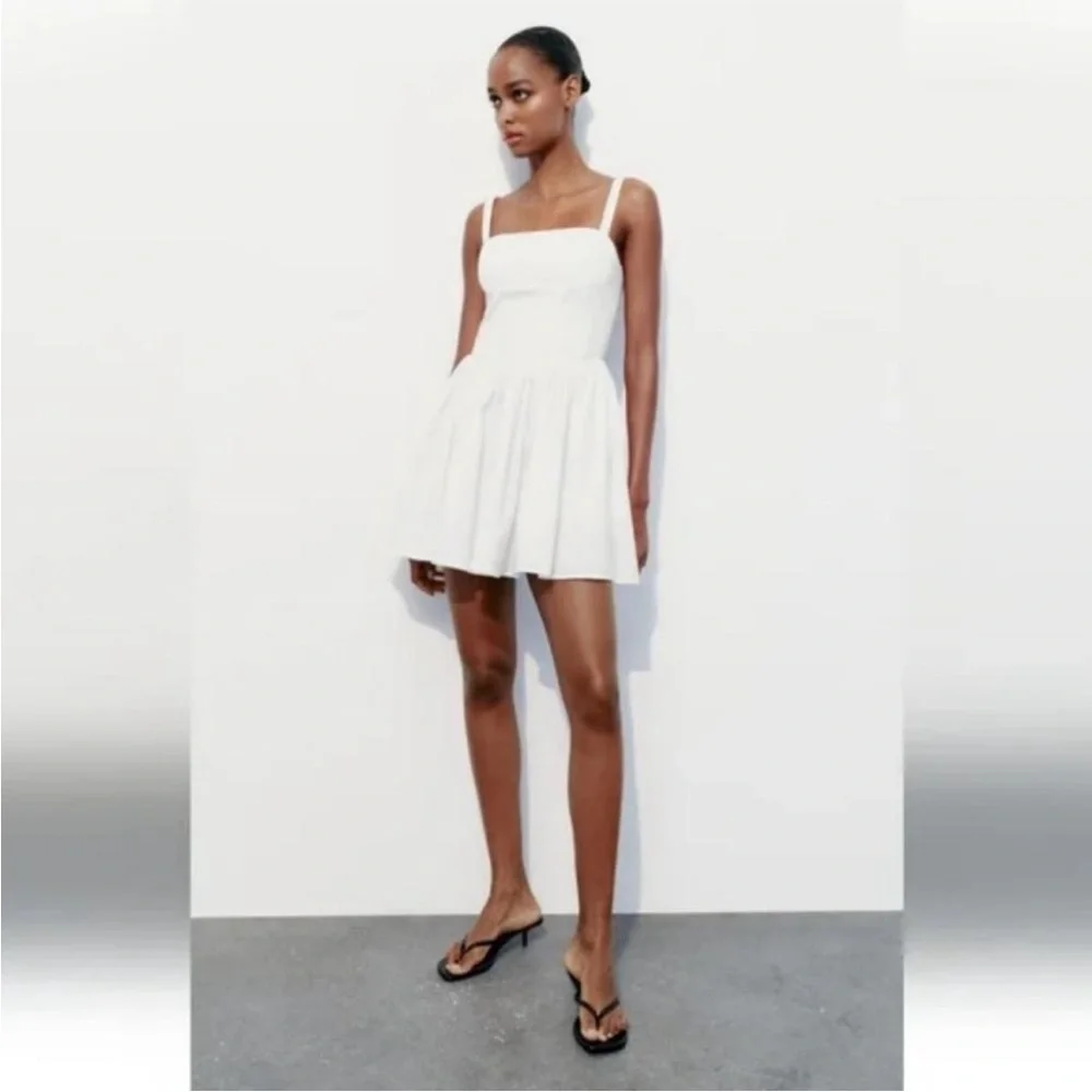 ZARA VOLUMINOUS SKIRT DRESS - Picture 5 of 11